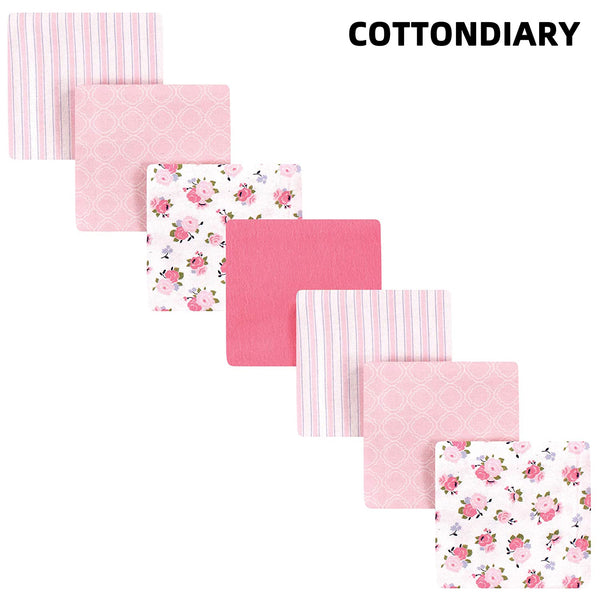 COTTONDIARY Unisex Baby Cotton Receiving Blankets Bundle, Garden, One Size